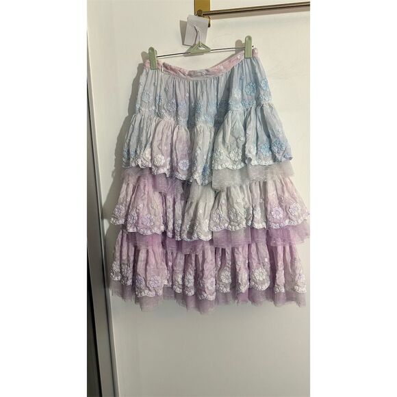 Loveshackfancy Dresses & Skirts - LoveShackFancy Pastel Tiered Midi Skirt